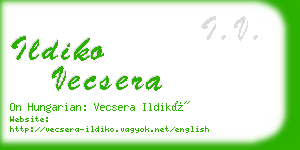 ildiko vecsera business card